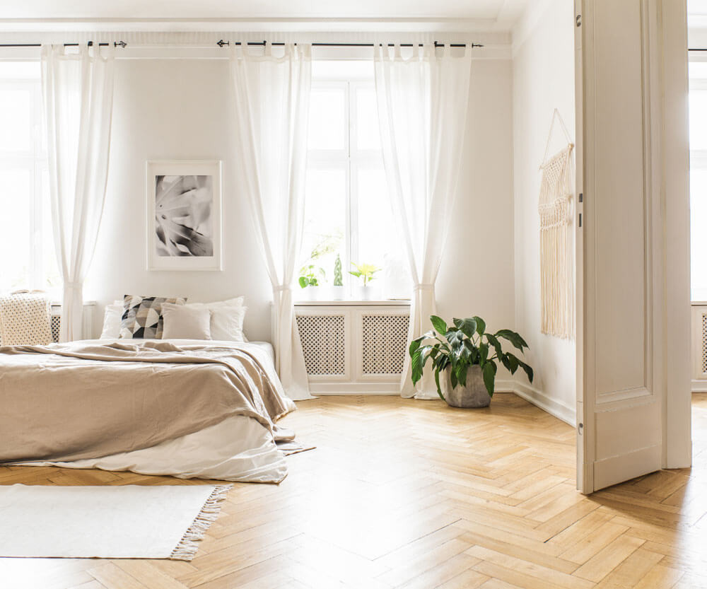 Cortinas traslucidas Ambiente interior con cortinas traslucidas